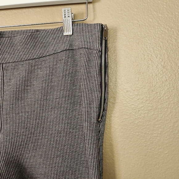 Ann Taylor Womens Side Zip Mini Houndstooth Ponte Knit Ankle Pants-Size 12 - Picture 2 of 8